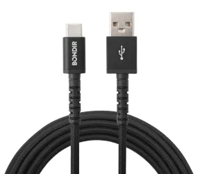 10ft USB to USB-C Black Cable