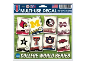 2019 NCAA Men's College World Series CWS 8 Team WinCraft Multi-Use Decal