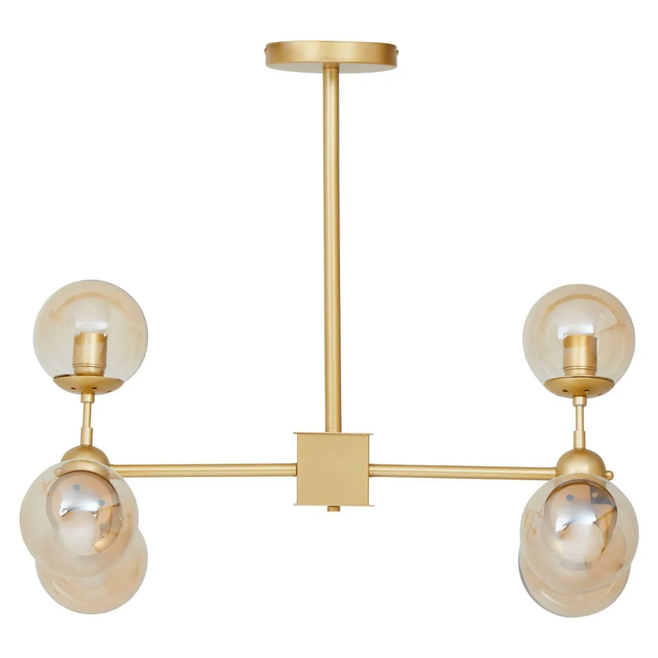 Abira Six Bulb Gold Finish Pendant Light