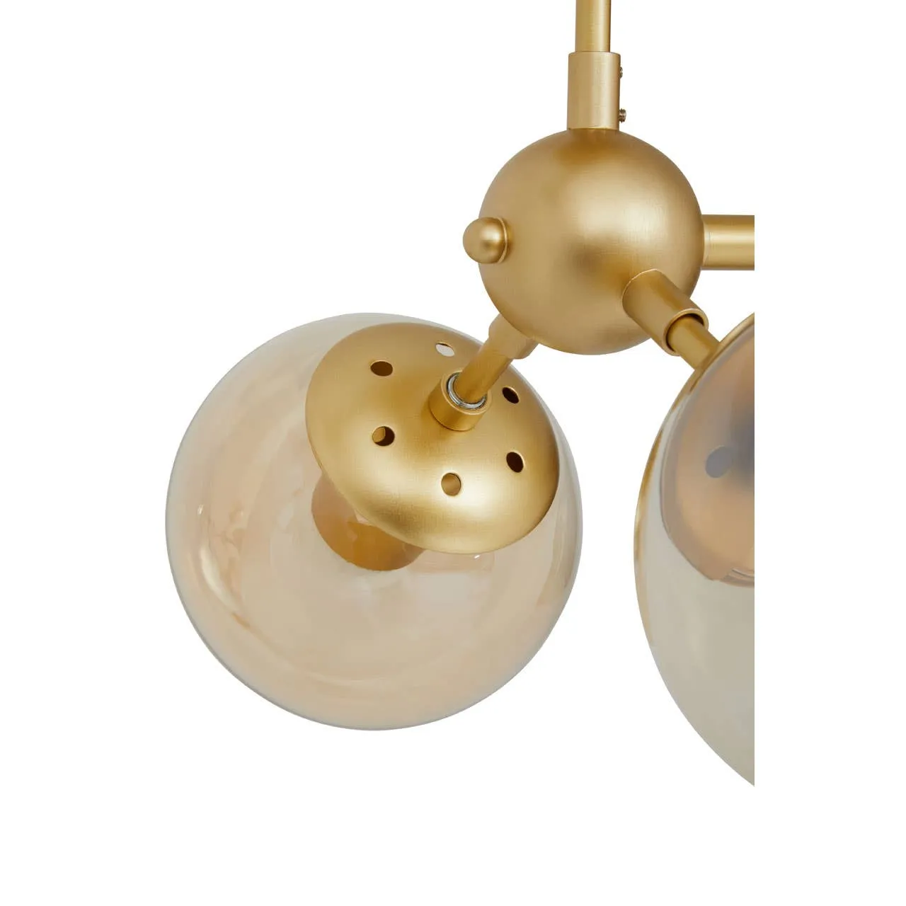 Abira Six Bulb Gold Finish Pendant Light