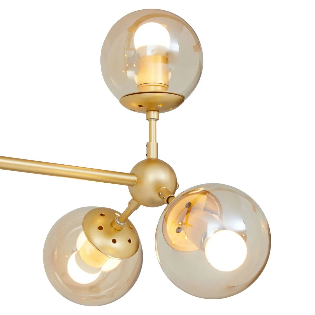 Abira Six Bulb Gold Finish Pendant Light