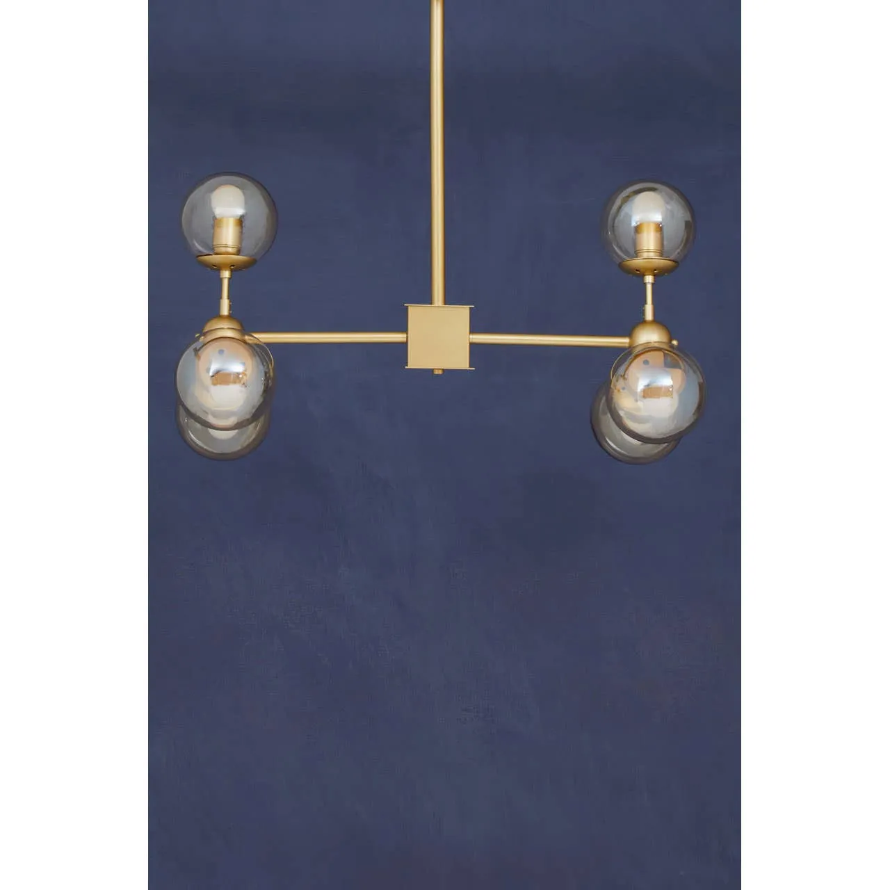 Abira Six Bulb Gold Finish Pendant Light