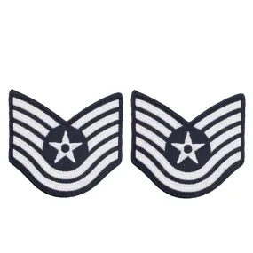 Air Force Embroidered Chevron: Technical Sergeant - small color