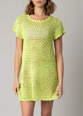 Andrea Crochet Cover- Up- Lime ***FINAL SALE***