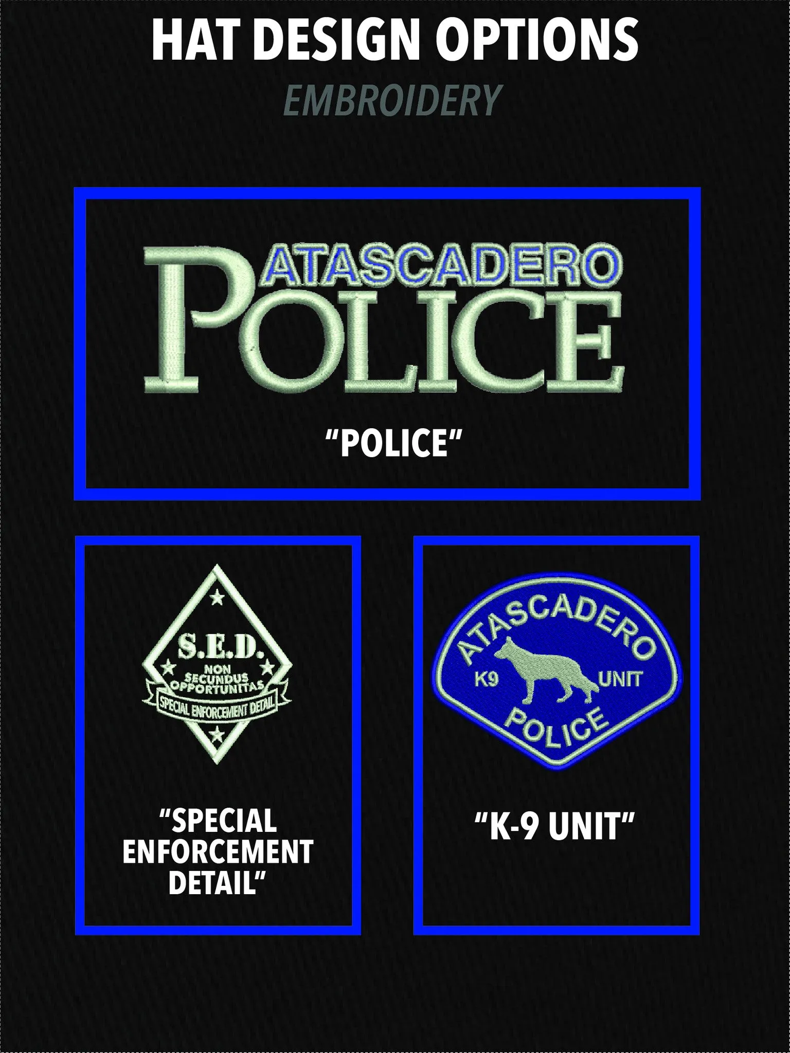 Atascadero Police - (Black) FlexFit Mesh-Back Hat