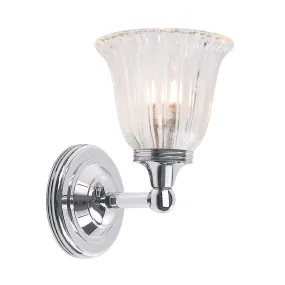 Austen Cloche Shade Polished Chrome Bathroom Wall Light