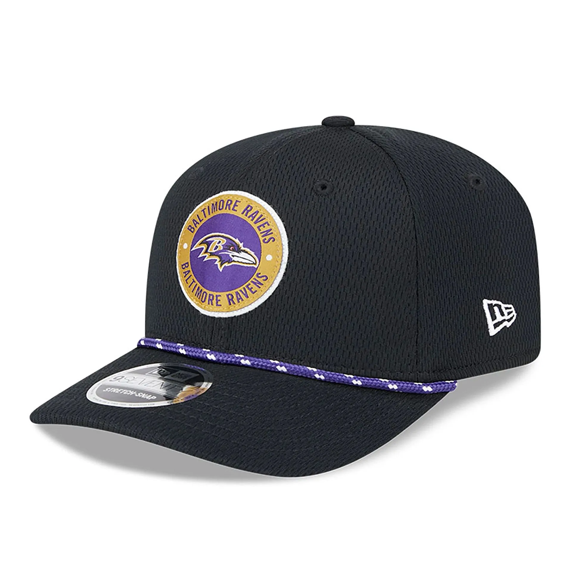 Baltimore Ravens NFL Sideline 2024 Black 9SEVENTY Stretch Snap Cap