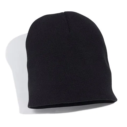 Black Embroidered Beanie