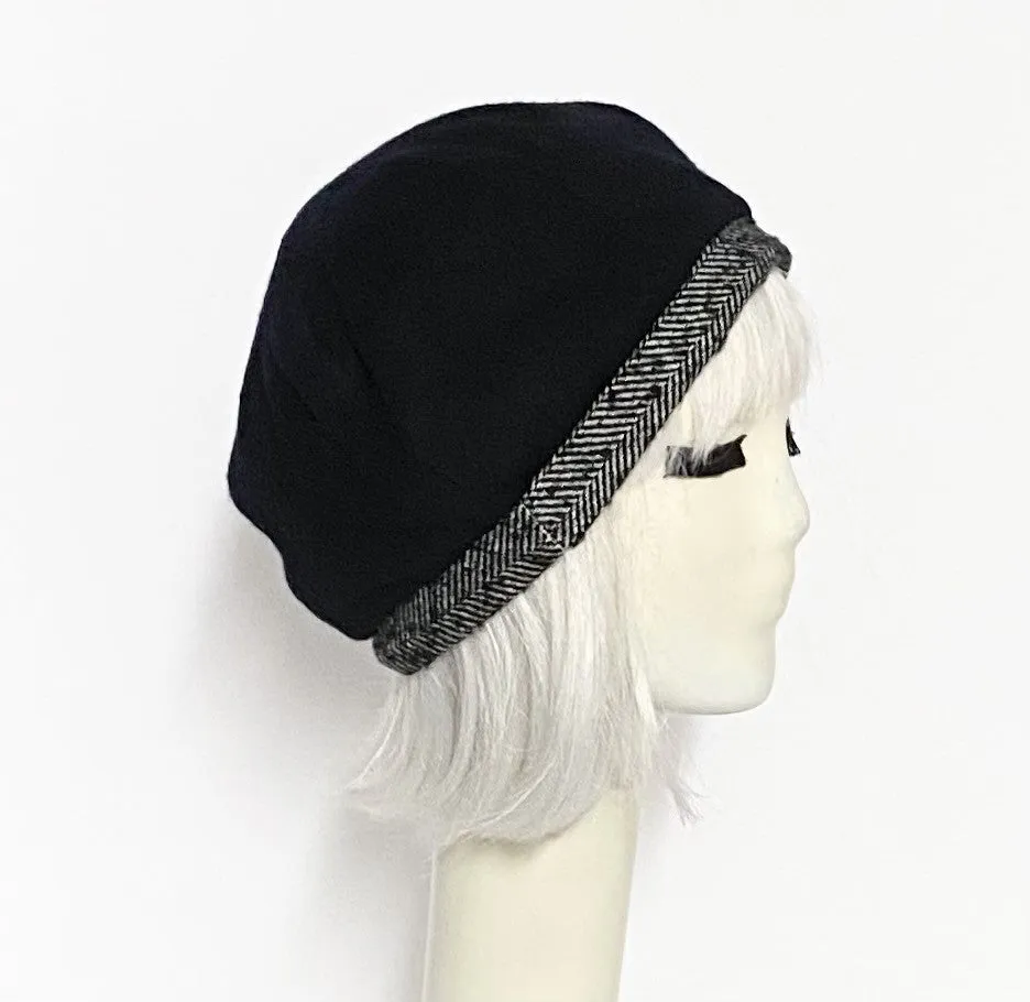 Black Wool Beret Hat