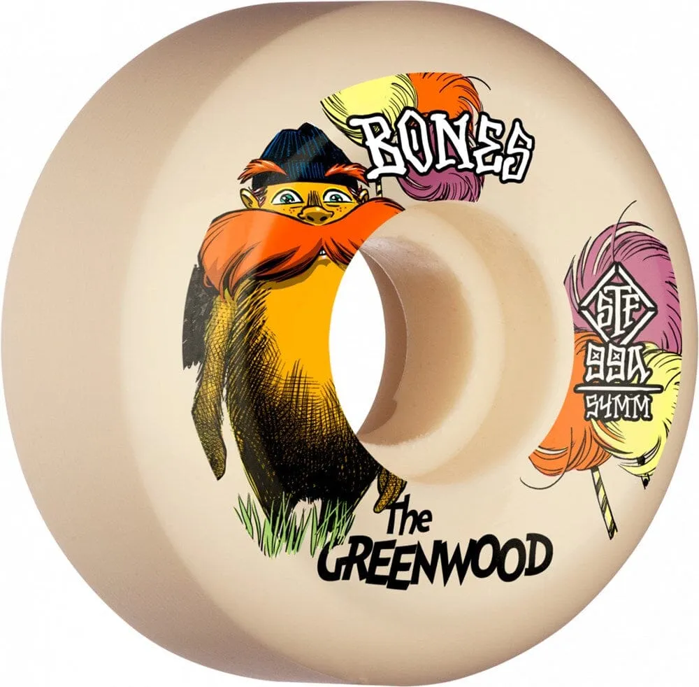 Bones STF The Greenwood 99A V5 Sidecut Wheels