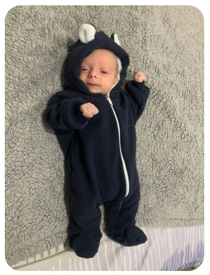 Charcoal Fleece Pramsuit