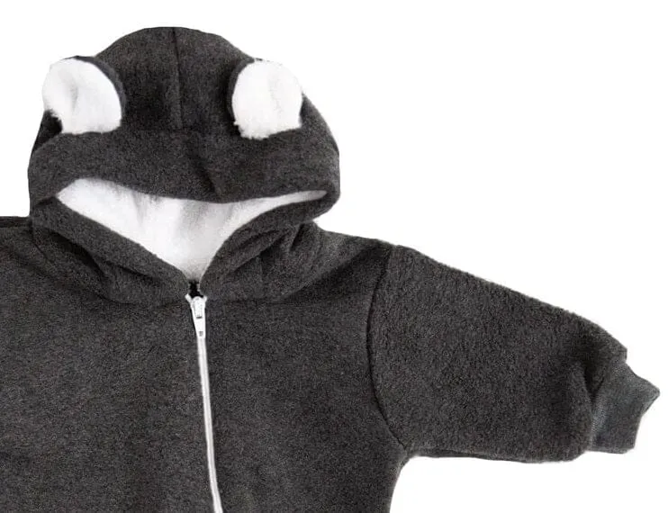 Charcoal Fleece Pramsuit