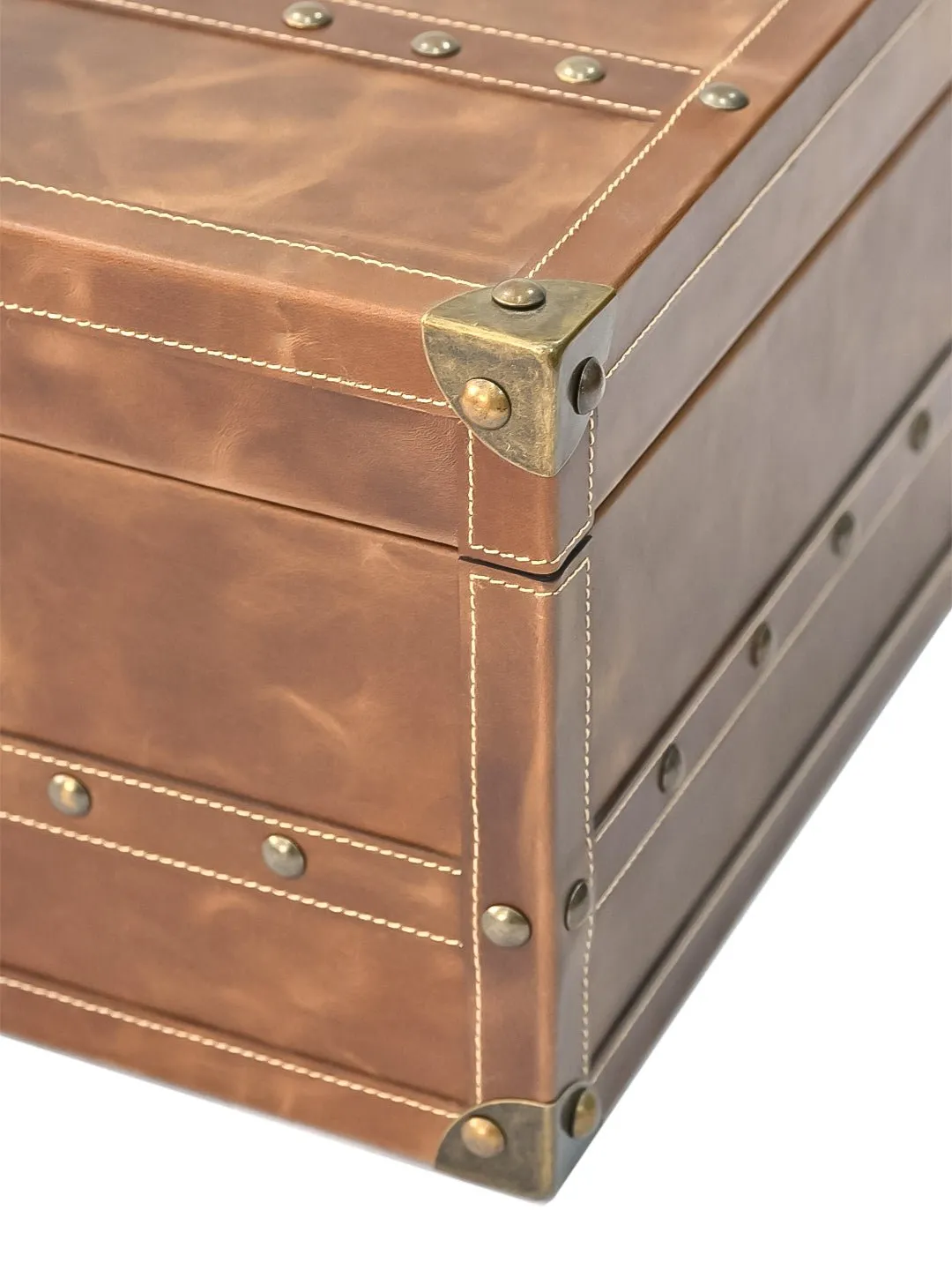 CORAL - LEATHER TRUNK