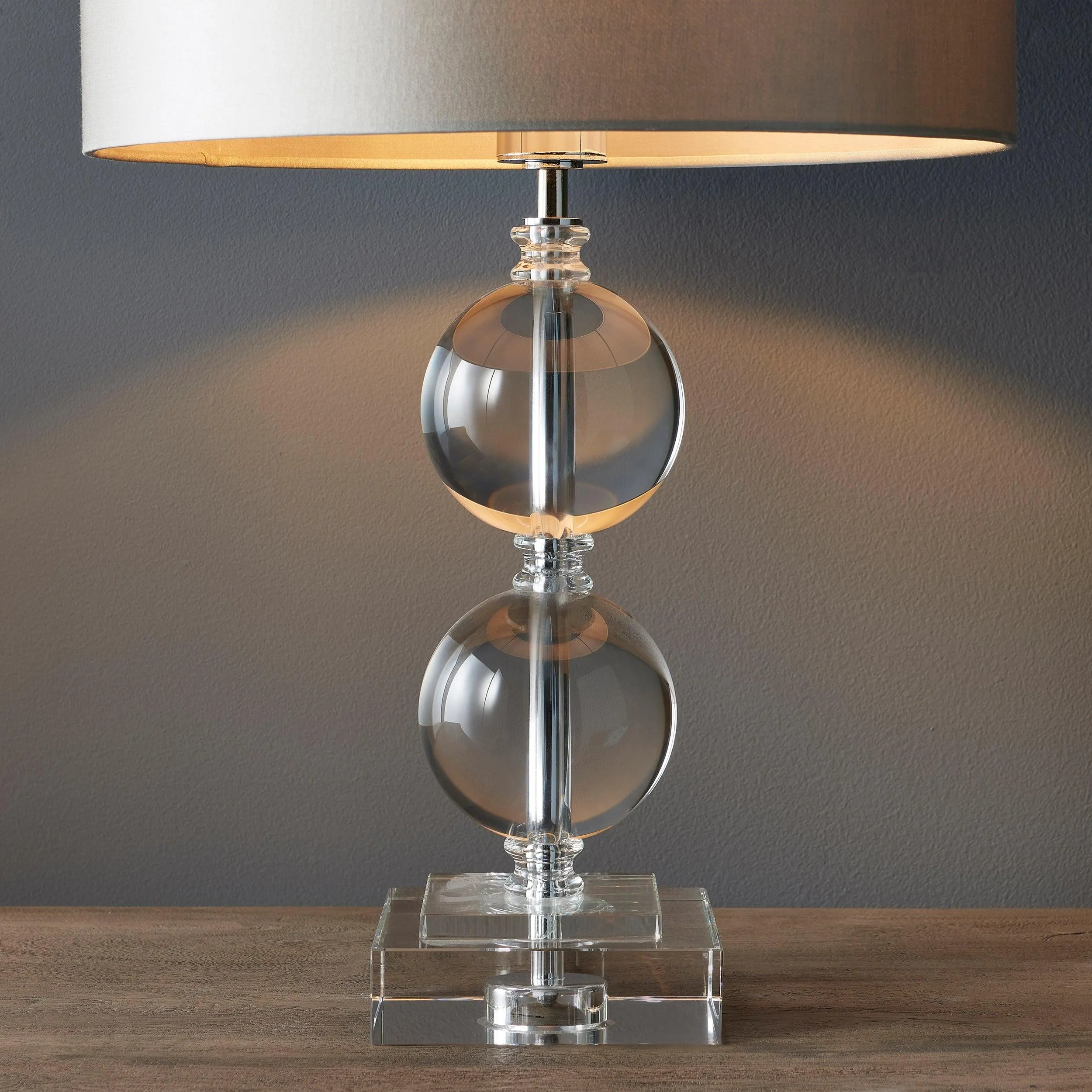 Crylan Crystal Glass Table Lamp - Base Only