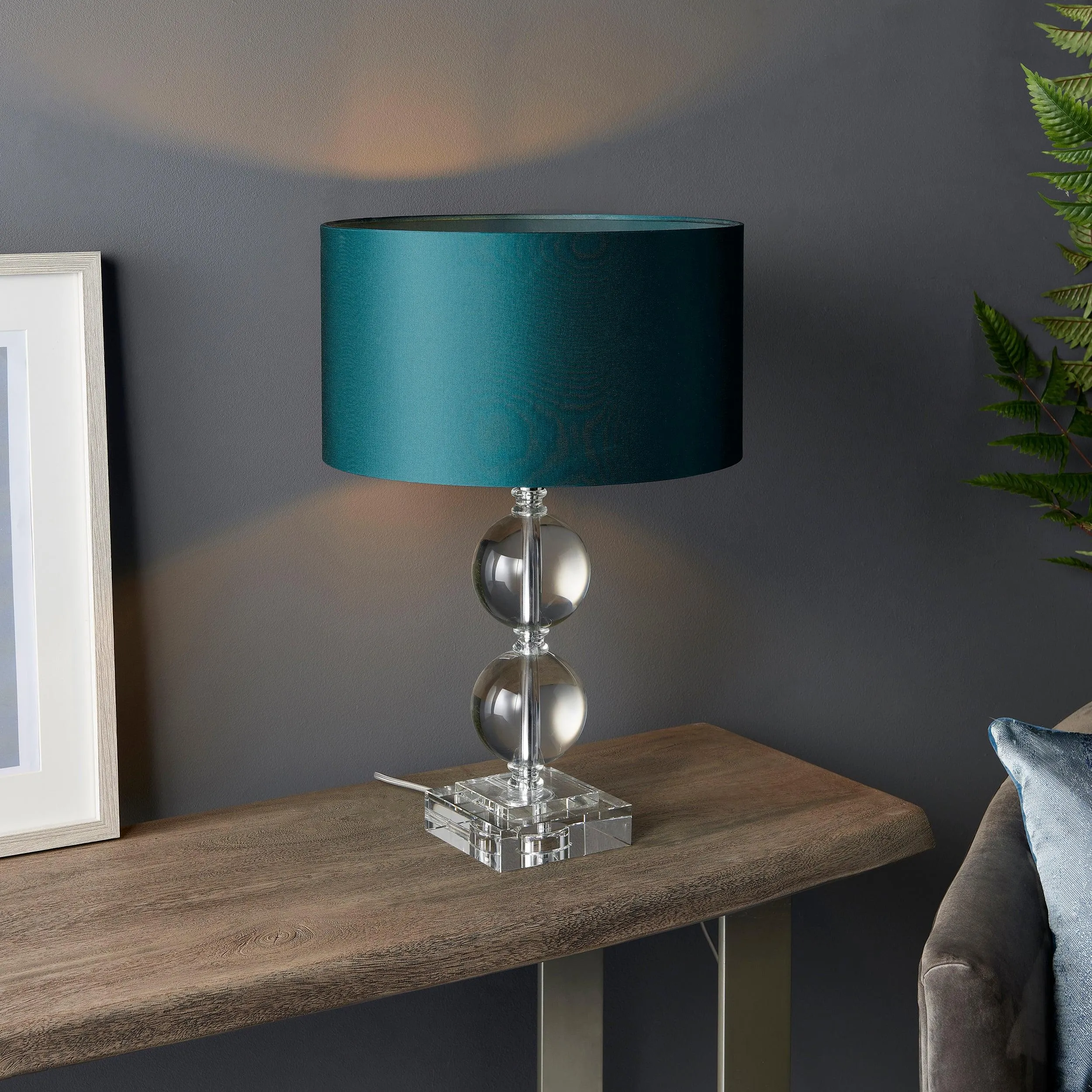 Crylan Crystal Glass Table Lamp - Base Only