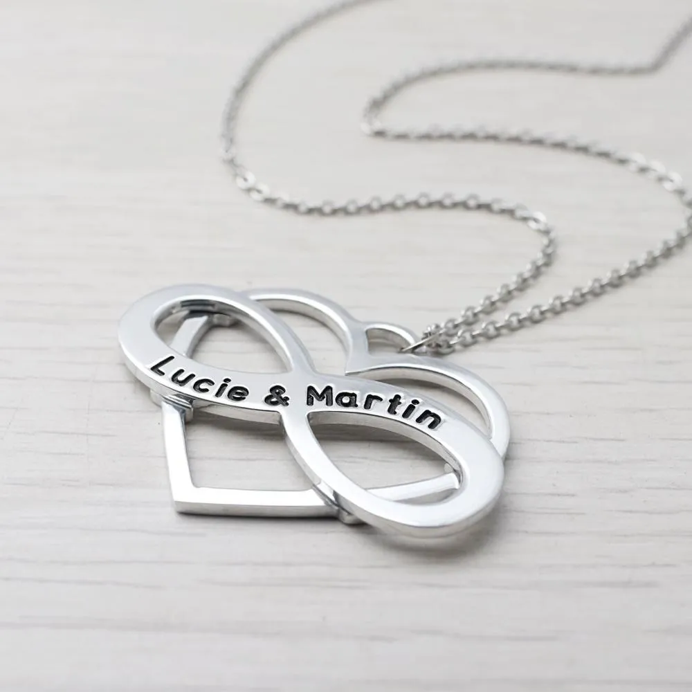 Custom Engraved Infinity Necklace