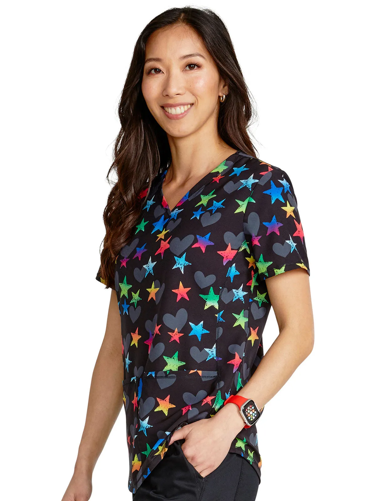 Fashion Prints - Women's V-Neck Print Top