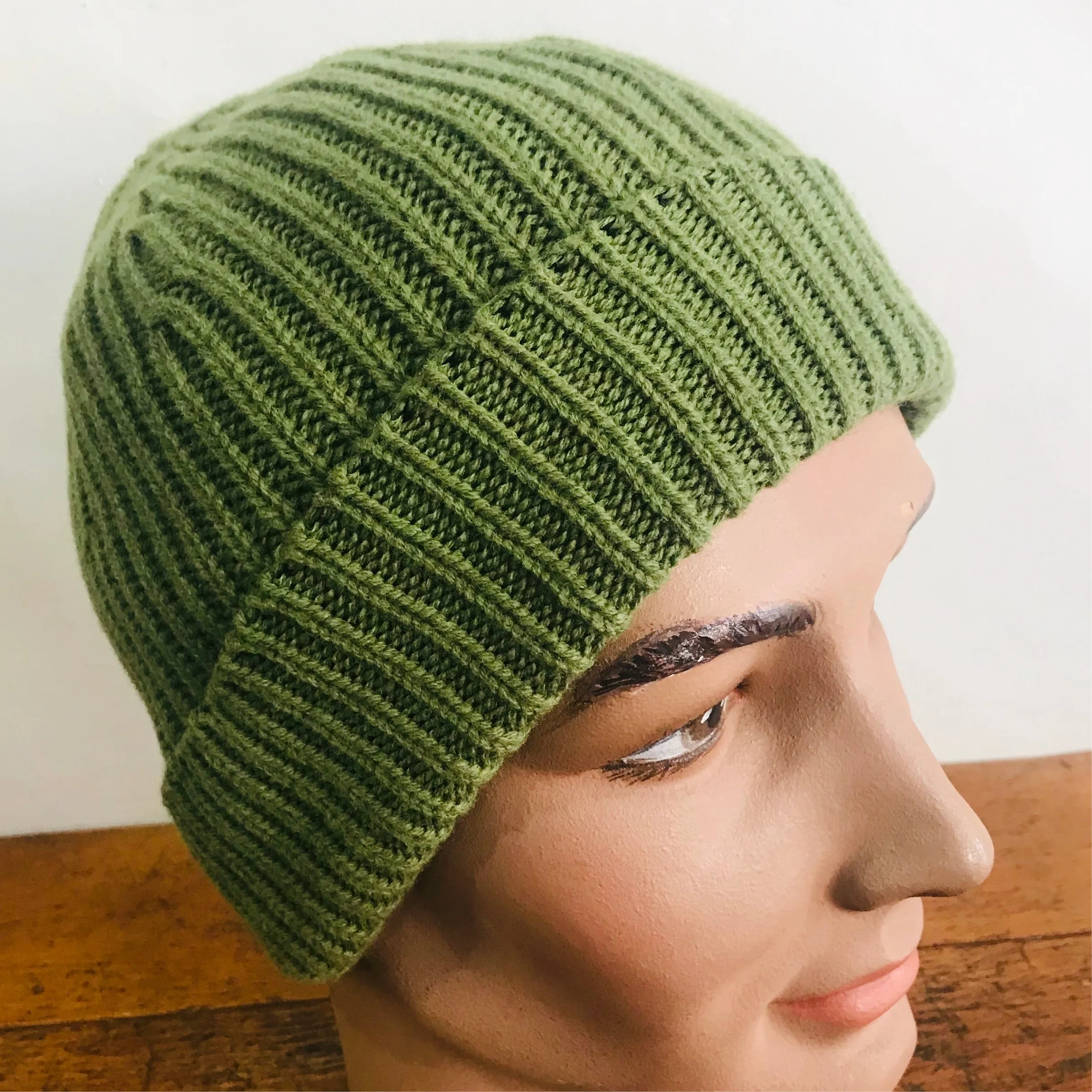 Fixed Beanie - Australian Lambswool - Moss