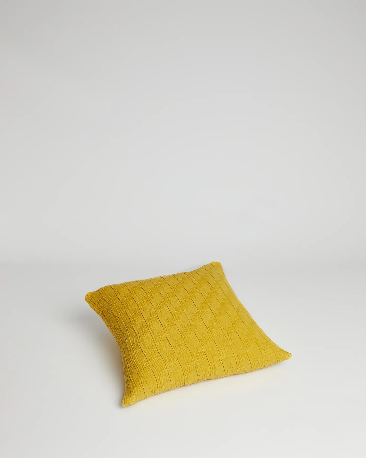 Foxford Gold Matelassé Waffle Cushion Cover Small