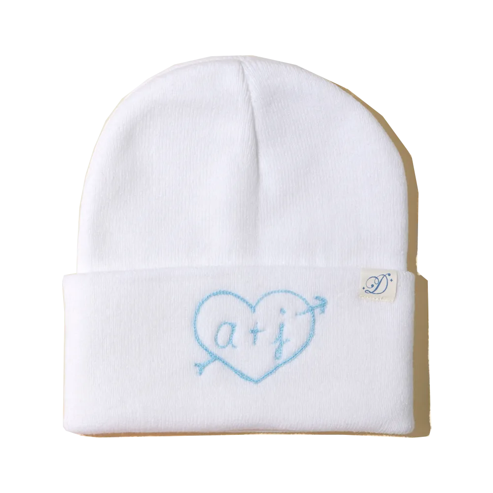 Heart Initial Custom Beanie