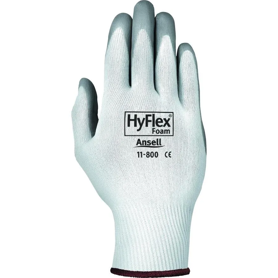 HyFlex Health Hyflex Gloves - White, Gray - Abrasion Resistant - For Healthcare Working - 2 / Pair