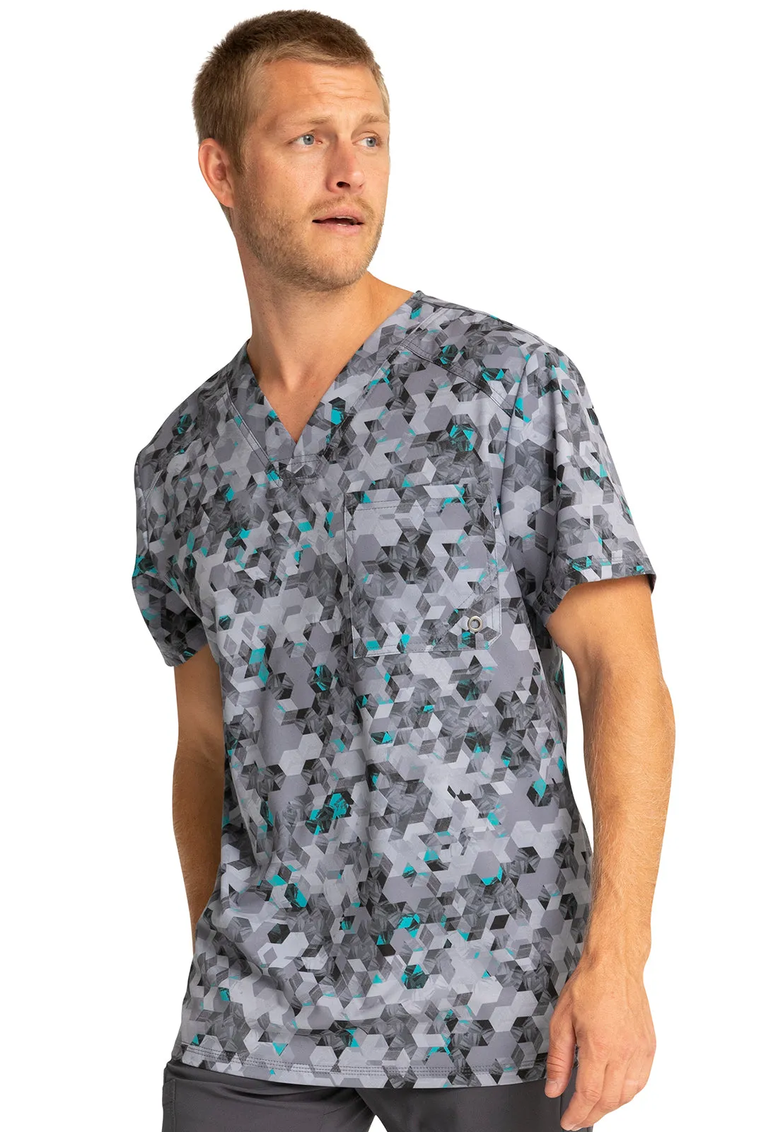 Infinity - Men's V-Neck Print Top