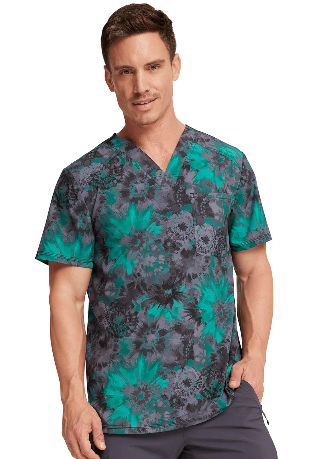 Infinity - Men's V-Neck Print Top