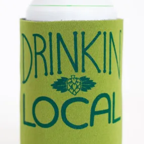 local craft beer koozie, craft beer gift idea, drink local can coolie, gift for craft beer lover