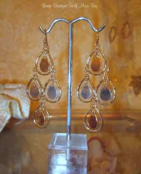 Metal teardrop earrings