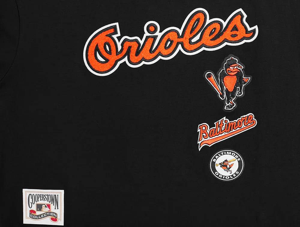 MLB BALTIMORE ORIOLES RETRO CLASSIC WOMEN'S BOXY TEE (BLACK)