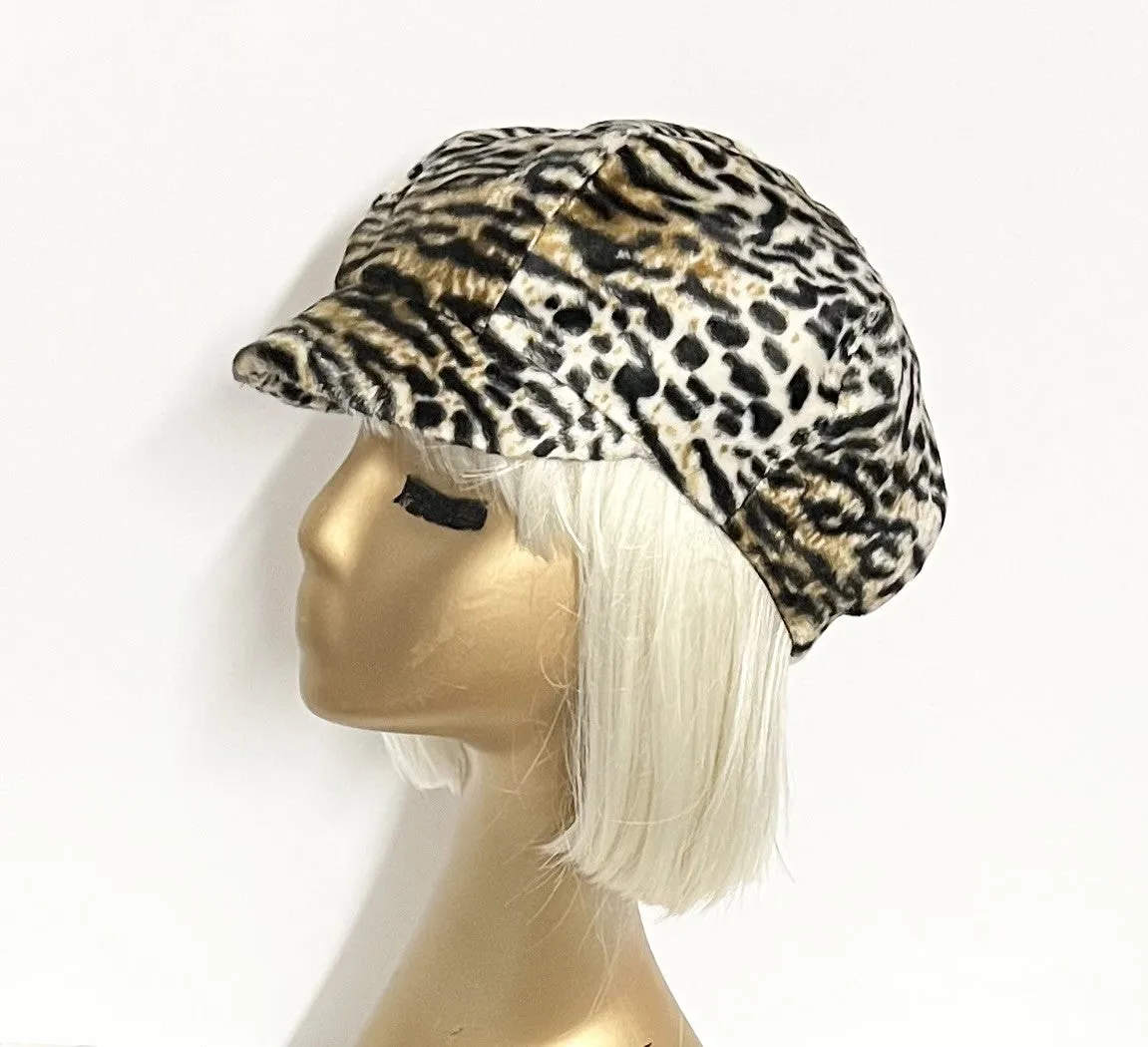 Newsboy Leopard Cap