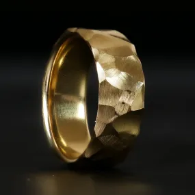 Obsidian Solid Gold Ring