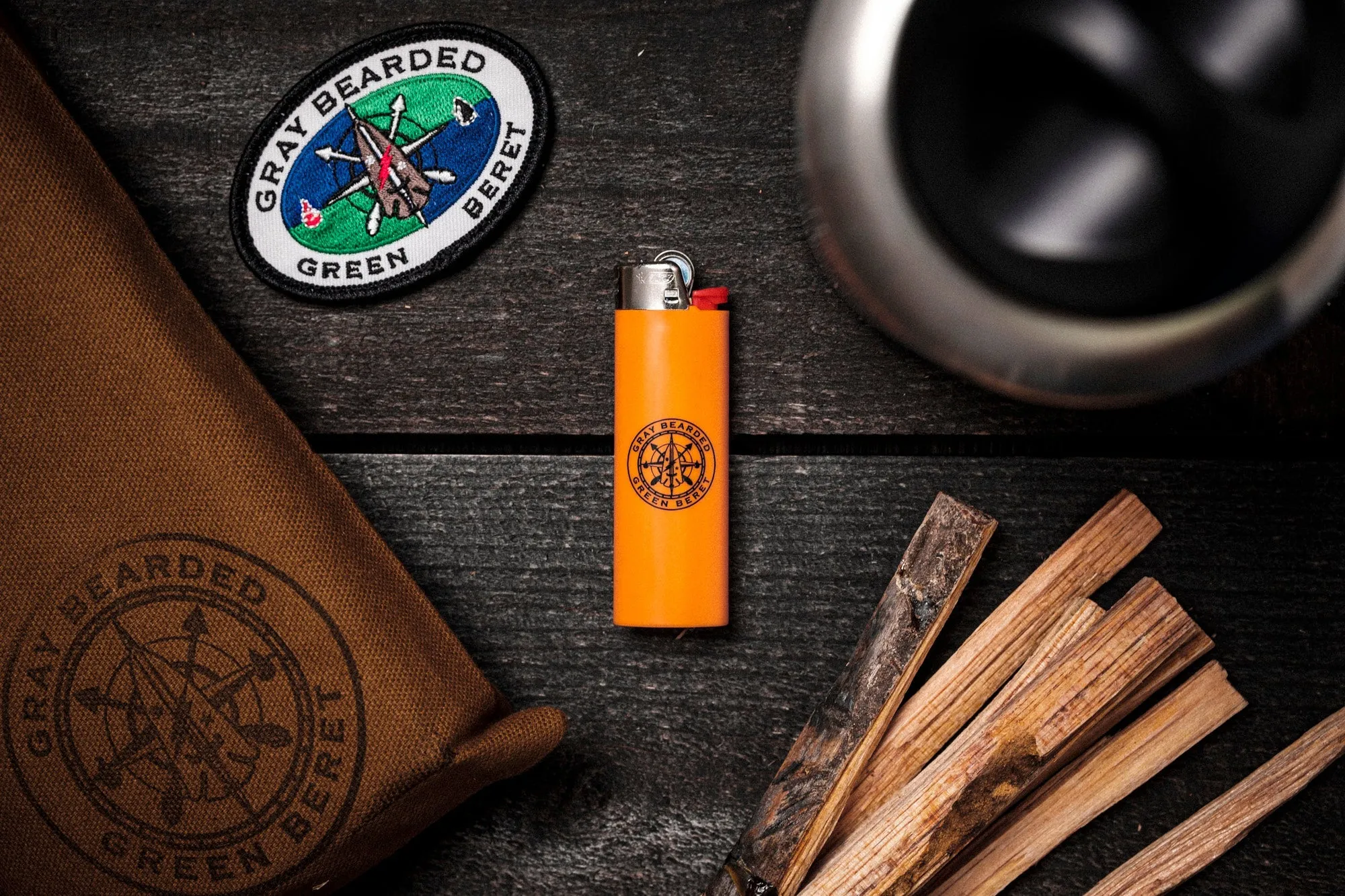 Orange Custom Logo Bic Lighter