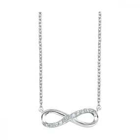 Silver Diamond Infinity Pendant