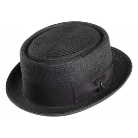 Toyo Braided Pork Pie Hat Black Wholesale Pack