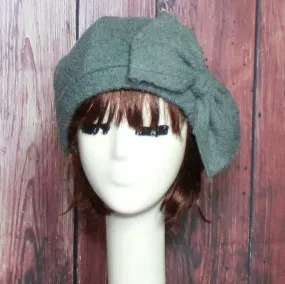 Vintage Wool Beret Bow