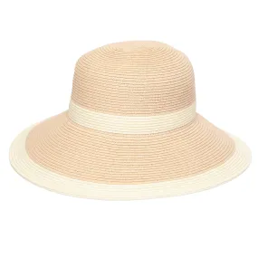 Women's Water Repellent Striped Cloche - Blush